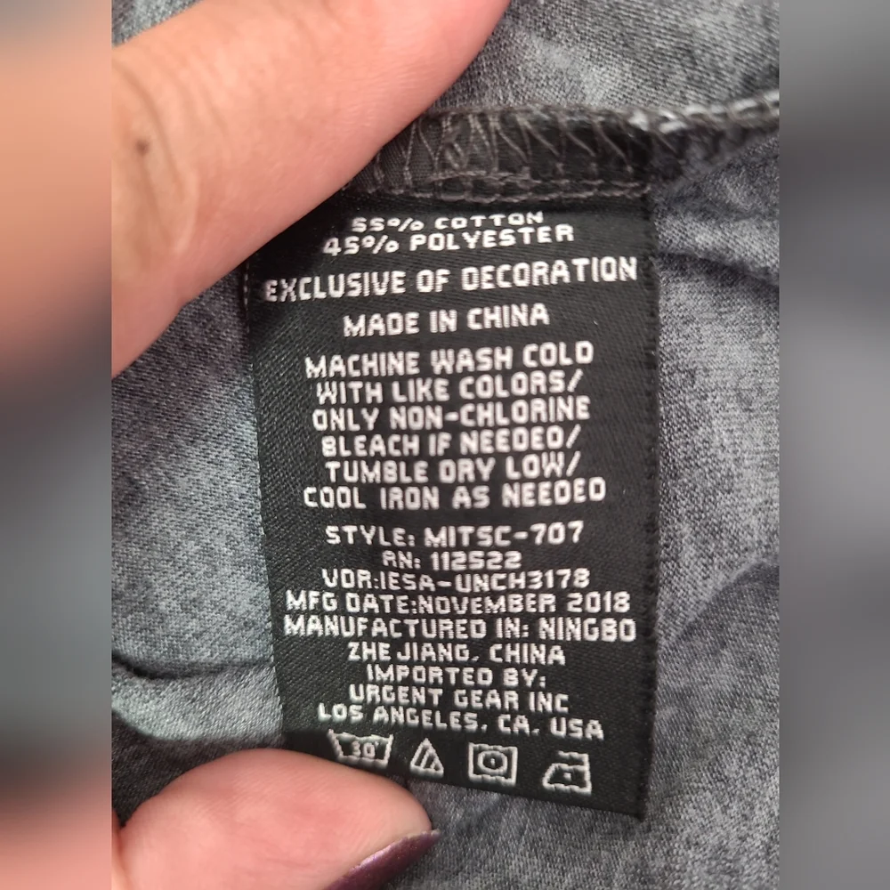 Indigo Star Norman Knit Burnout Polo Botanical Print Heather Black Shirt Small - Picture 7 of 9